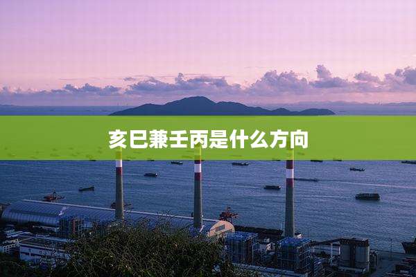 亥巳兼壬丙是什么方向