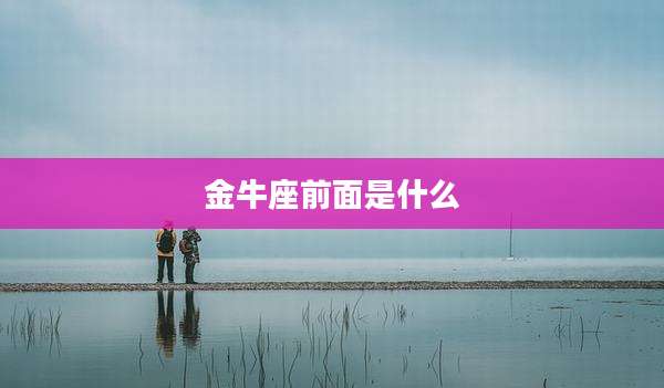 金牛座前面是什么