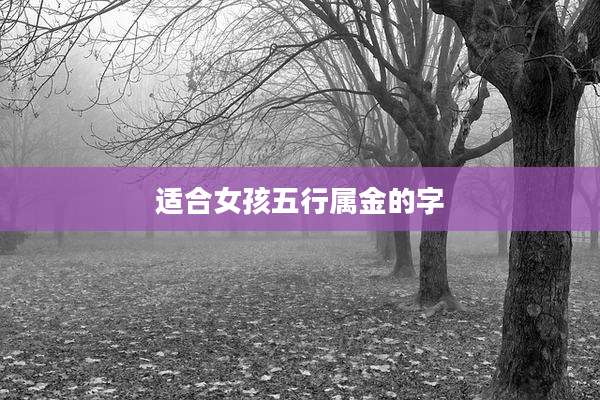 适合女孩五行属金的字