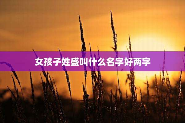 女孩子姓盛叫什么名字好两字