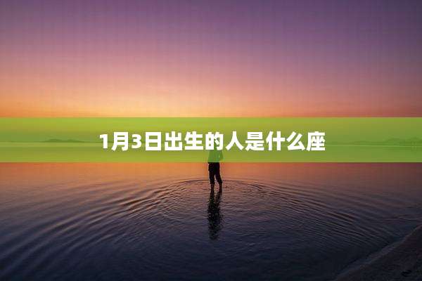 1月3日出生的人是什么座