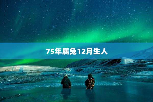 75年属兔12月生人
