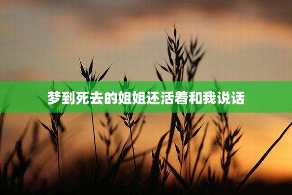 梦到死去的姐姐还活着和我说话