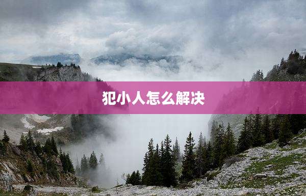 犯小人怎么解决