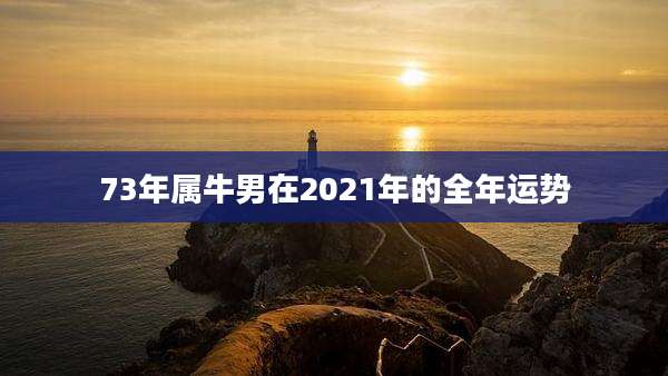 73年属牛男在2021年的全年运势