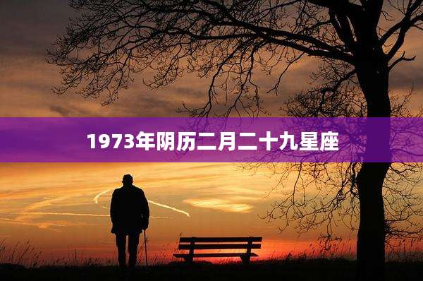1973年阴历二月二十九星座