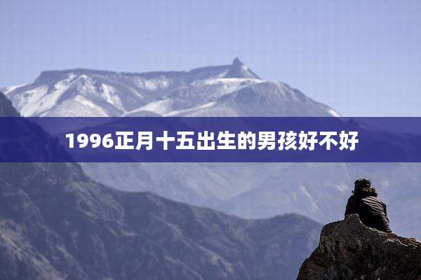 1996正月十五出生的男孩好不好