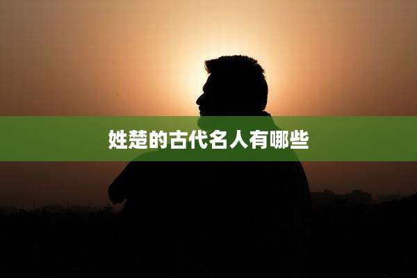 姓楚的古代名人有哪些