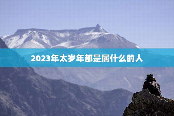2023年太岁年都是属什么的人