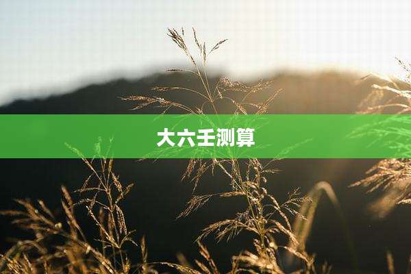 大六壬测算