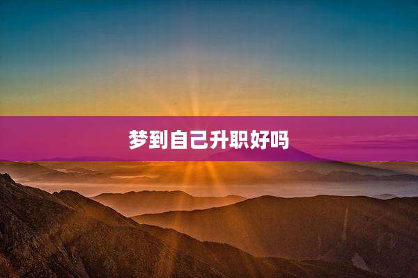 梦到自己升职好吗