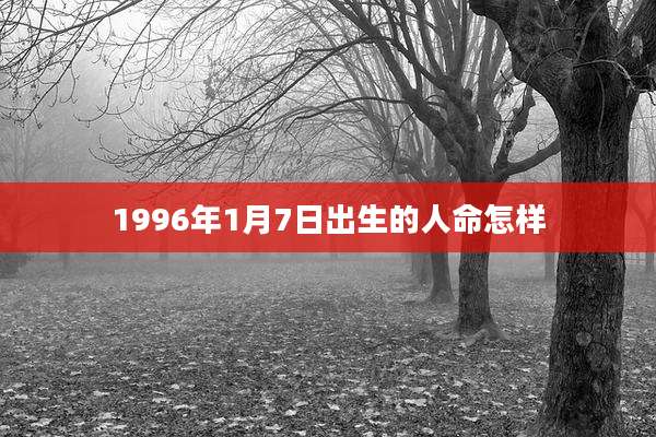 1996年1月7日出生的人命怎样
