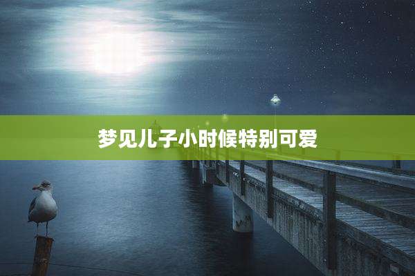 梦见儿子小时候特别可爱