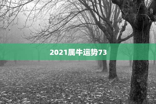 2021属牛运势73