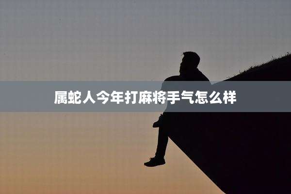 属蛇人今年打麻将手气怎么样