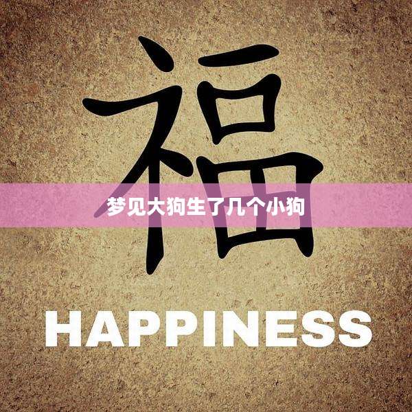 梦见大狗生了几个小狗