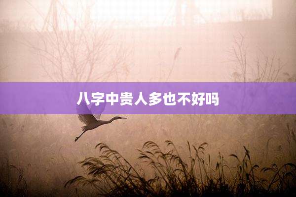 八字中贵人多也不好吗
