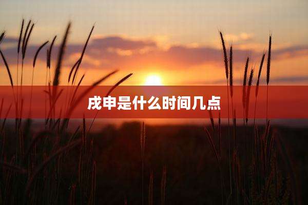 戌申是什么时间几点