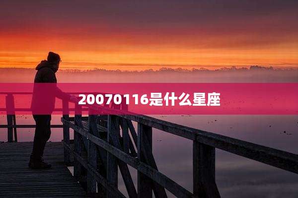 20070116是什么星座