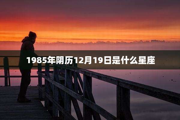 1985年阴历12月19日是什么星座