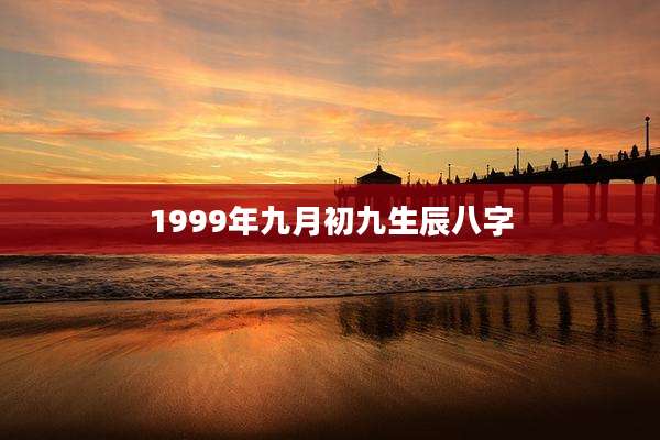 1999年九月初九生辰八字