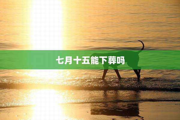 七月十五能下葬吗