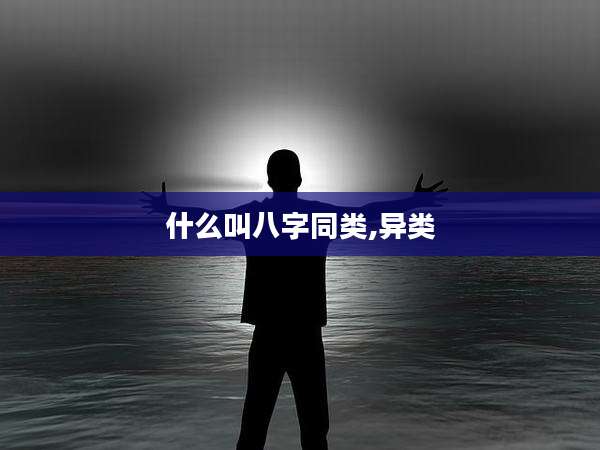 什么叫八字同类,异类