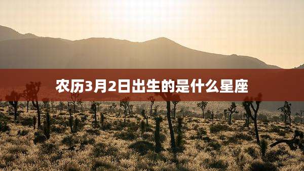 农历3月2日出生的是什么星座