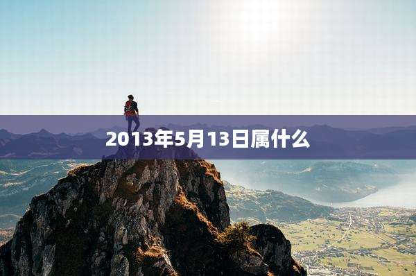 2013年5月13日属什么