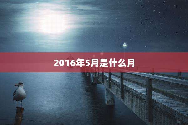 2016年5月是什么月