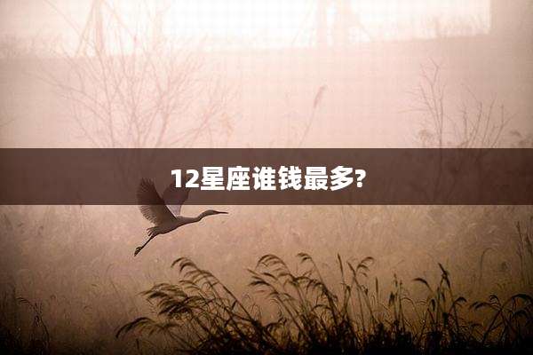 12星座谁钱最多?