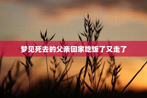 梦见死去的父亲回家吃饭了又走了