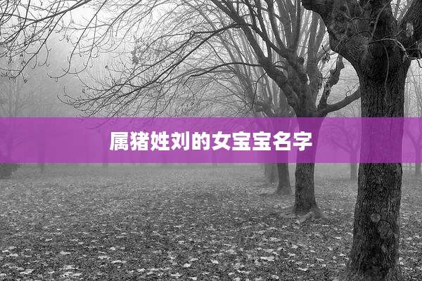属猪姓刘的女宝宝名字