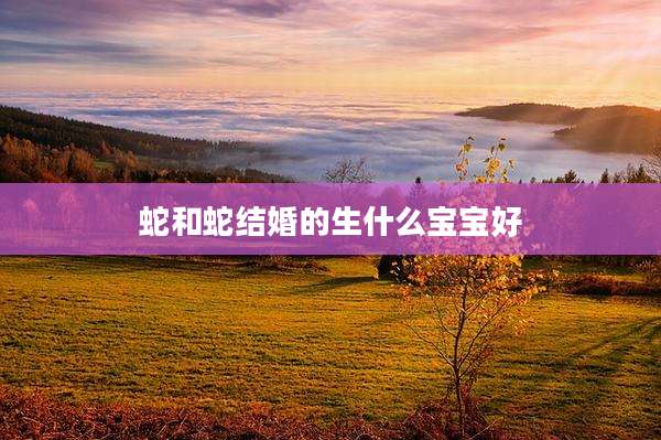蛇和蛇结婚的生什么宝宝好