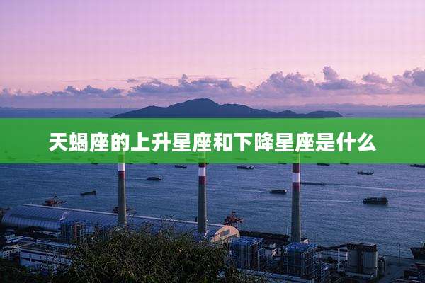 天蝎座的上升星座和下降星座是什么