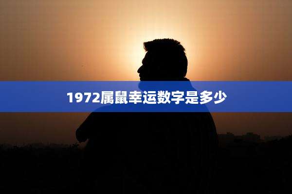 1972属鼠幸运数字是多少