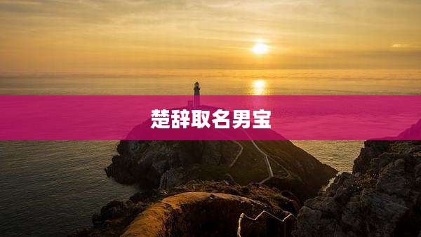 楚辞取名男宝