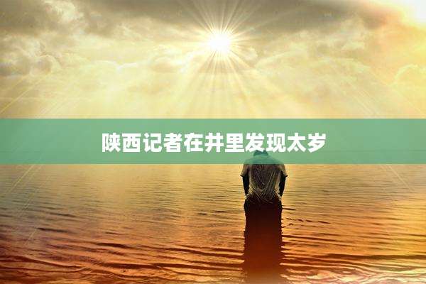 陕西记者在井里发现太岁