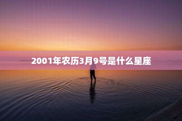 2001年农历3月9号是什么星座