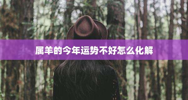 属羊的今年运势不好怎么化解