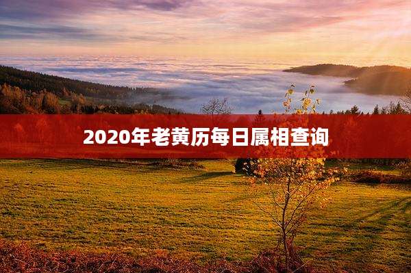2020年老黄历每日属相查询