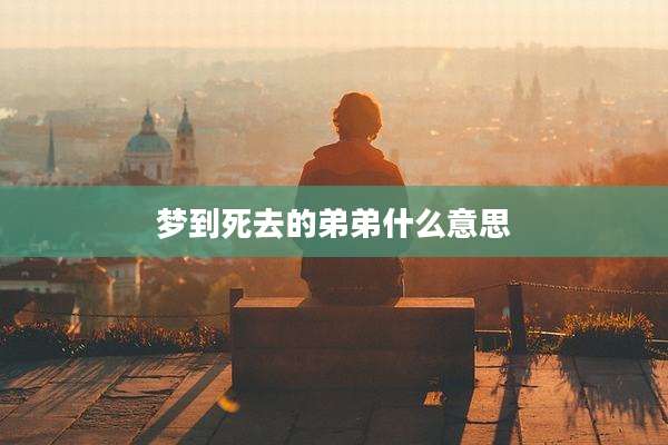梦到死去的弟弟什么意思