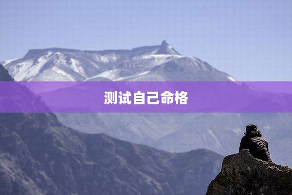 测试自己命格