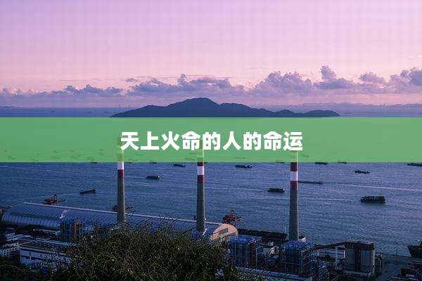 天上火命的人的命运