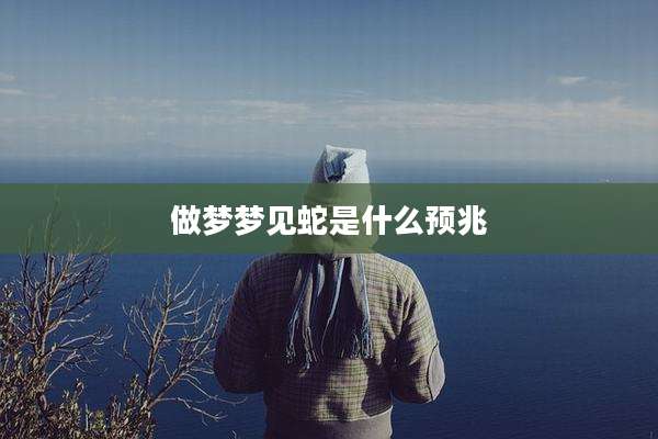 做梦梦见蛇是什么预兆