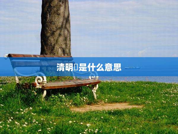清明粿是什么意思