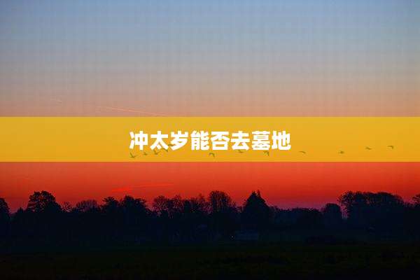 冲太岁能否去墓地