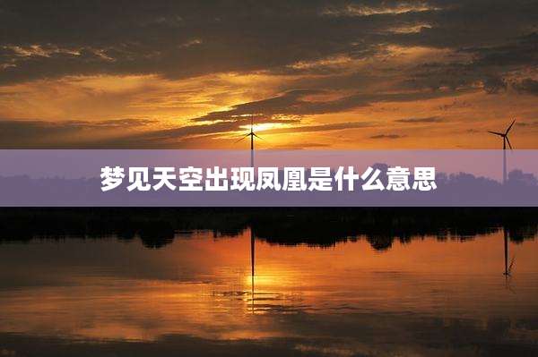 梦见天空出现凤凰是什么意思