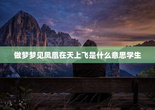 做梦梦见凤凰在天上飞是什么意思学生