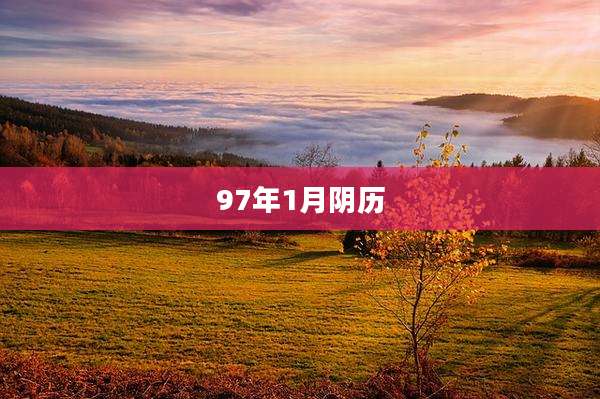 97年1月阴历